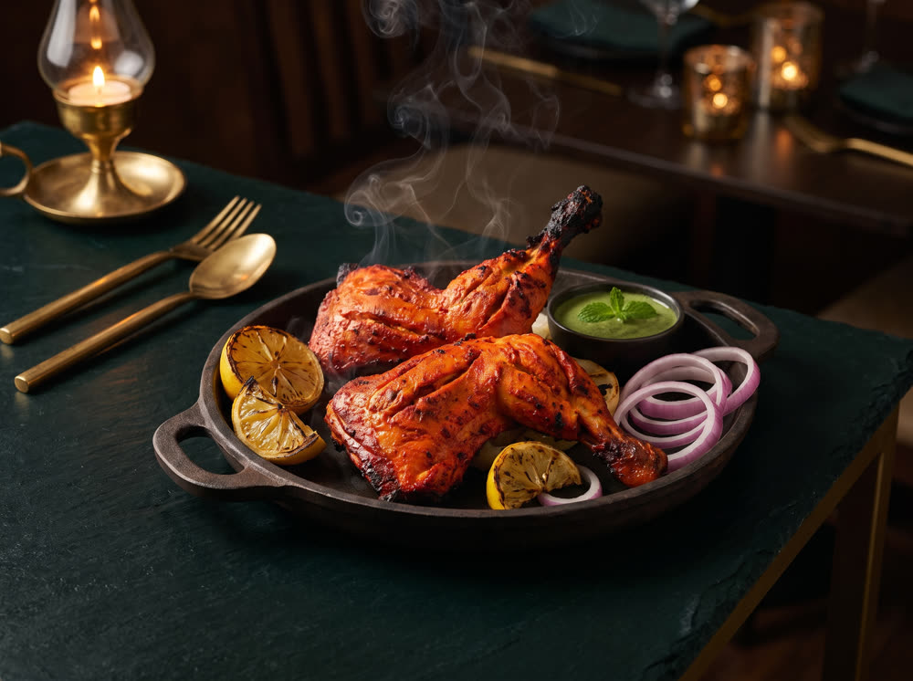 Tandoori chicken from the clay oven